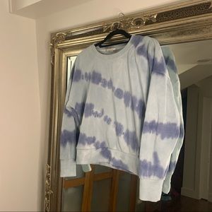 Blue tie-dyed sweatshirt
